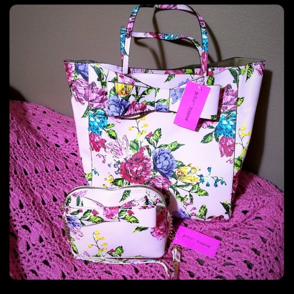 Betsey Johnson Handbags - SOLD- Floral Betsey Johnson Large Tote/Crossbody!